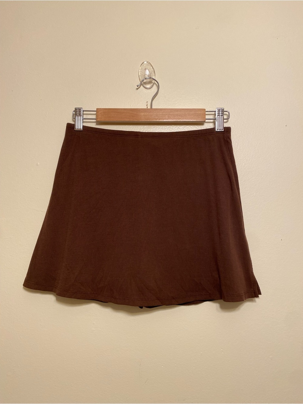 Lisa Says Gah Brown Circle Skirt with builder shorts. Size M